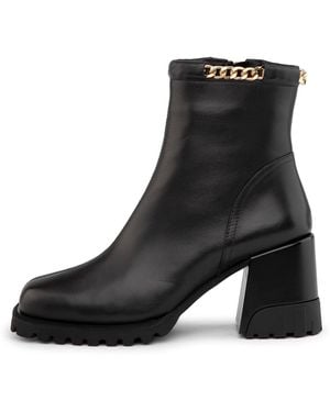 Ilvi Harder Leather Heeled Boot - Black