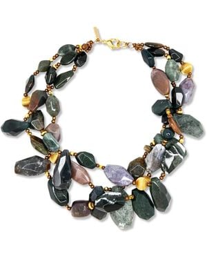 Jaredjamin Pebble Brook Jasper Necklace - Green