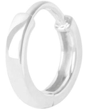 Zohreh Huggie Hoop Earring 9K - White