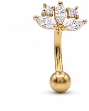Zahav Jewelry 14K Solid 18G 6.5Mm Floral Cartilage Rook Earring - Black