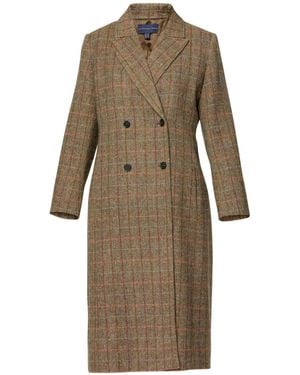 Helen Mcalinden Beryl Herringbone Tweed Coat - Natural