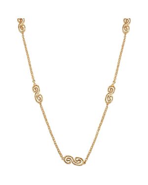 Retro Chic Eternal Spiral Chain Necklace - Metallic