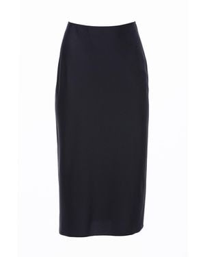 Carloslines Bias Satin Skirt - Blue
