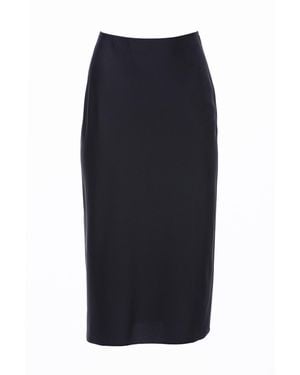 Carloslines Bias Satin Skirt - Blue