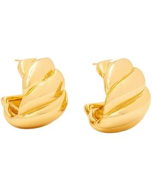 Uchi and Soto Chunky Wave Earrings - Metallic