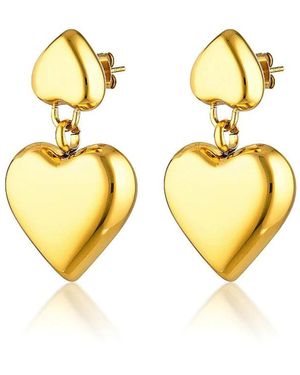 CENDRE Romee Heart Earrings - Metallic