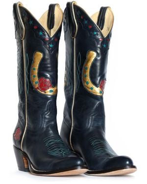Fraulein Boot Company Horse Girl Cowboy Boot - Blue