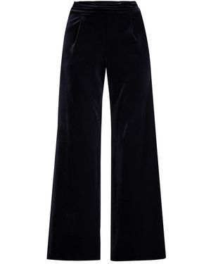 Rumour London Avery Velvet Wide-Leg Trousers - Black