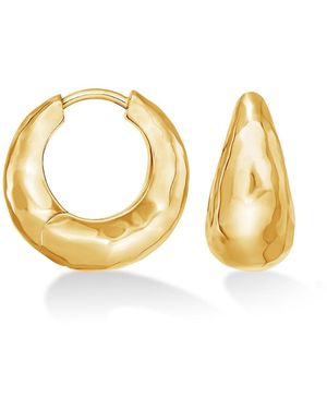 Dower & Hall Chunky Tapered Nomad Huggie Hoops - Metallic