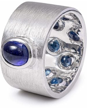 German Kabirski Monarch Collectible Egoist Ring With Sapphires - Metallic