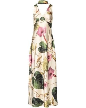 Vasiliki Atelier Neutrals Catalina Silky Gown - Metallic