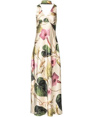 Vasiliki Atelier Neutrals Catalina Silky Gown - Metallic