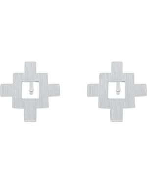 Sheida Farrokhi Minimal Flower Earrings - White