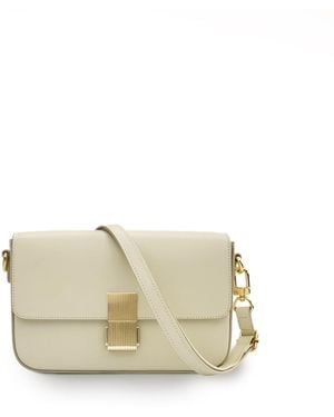 Apatchy London Neutrals The Flora Buttermilk Leather Bag - Natural