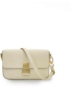 Apatchy London Neutrals The Flora Buttermilk Leather Bag - Natural