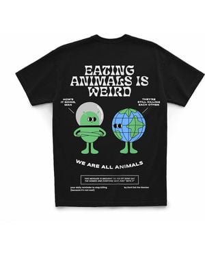 Dont Eat the Homies Eating Animals Is Weird Tee - Black