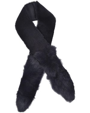 Owen Barry Sheepskin Toscana Panelled Scarf Scarf Angel - Blue