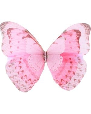 Oana Savu Silk Butterfly Hair Accessory Hair Clip Barrette - Pink