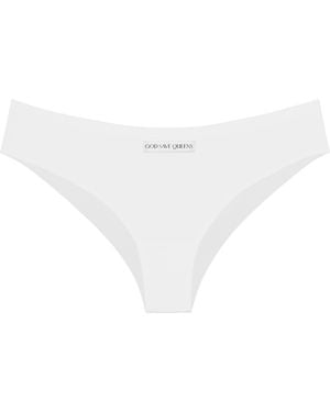 GOD SAVES QUEENS Second Skin Brief - White