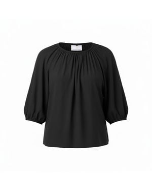 Franchetti Bond Maddalena Puff Sleeve Shirt - Black