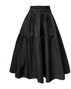 Frock Tales Tahiti Midi Skirt With Pockets - Black