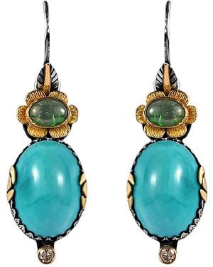Emma Chapman Jewels Ocean Tourmaline Dangle Earrings - Blue