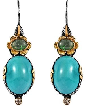 Emma Chapman Jewels Ocean Tourmaline Dangle Earrings - Blue