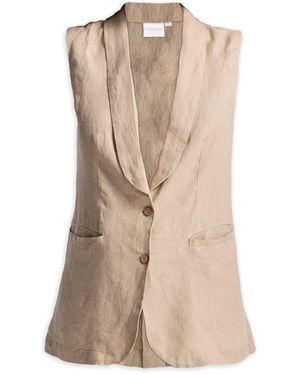 REISTOR Neutrals Sleeveless Hemp Jacket - Natural