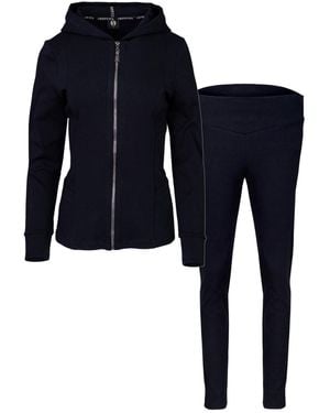 Oh!Zuza Cotton Fitted Tracksuit Zip Hoodie & Lounge Tight - Blue