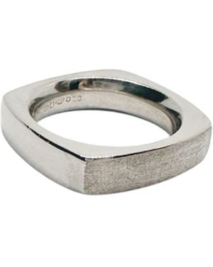 Tg-Jewellery by Tamara Gervasio Platinum Solid Square Band Ring Handmade - Metallic