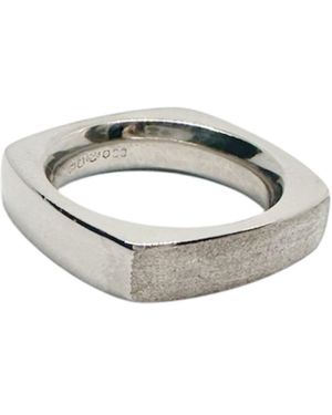 Tg-Jewellery by Tamara Gervasio Platinum Solid Square Band Ring - Metallic