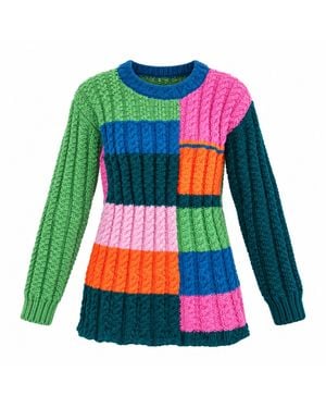Miro Misljen Chromatic Patchwork Jumper – - Green