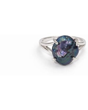 Pearl Code Rozeta Sunset Keshi Pearl Ring - Blue