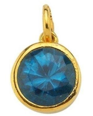 LINYA JEWELLERY Birthstone Charm - Blue