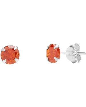 Spero London Sterling Glittering Stud Earring - White