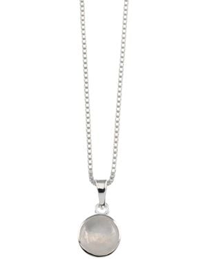 Von Treskow Fine Box Necklace With Round Moonstone - Metallic