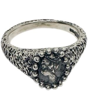 Tg-Jewellery by Tamara Gervasio Ancient Cameo Muse Textured Ring – Hand-Carved Sterling - Multicolour