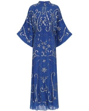 Frock and Frill Aramina Embellished Maxi Dress - Blue