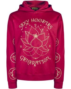 Miracles Manifester Love Affirmation Embroidered Hoodie - Pink