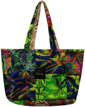 Byvinnik Flip Side Tote Bag Patchwork No. Nine - Green