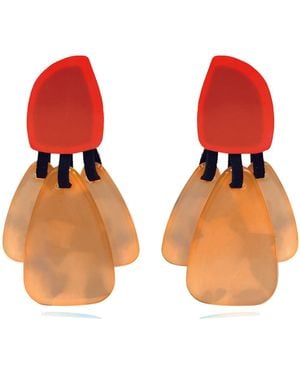 Michael Nash Jewelry Patrizia Top With Honey Resin Drops - Orange
