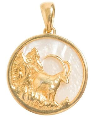 freya rose Capricorn, Zodiac Pendant - Metallic