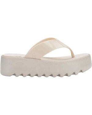 Melissa Neutrals Thong Platform - White