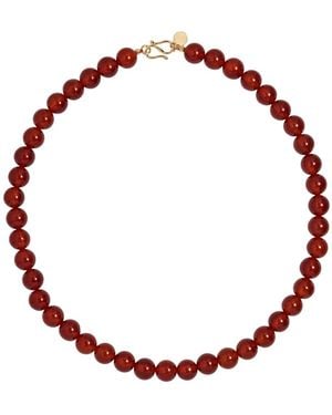 Miss Cecilia Agate Necklace - Red