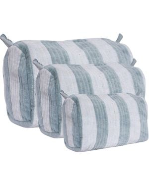 Conscious Yoga Collective The Striped Velvet Travel Set - Blue