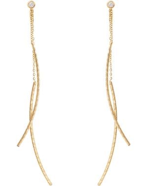 KAMARIA Diamond Cut Flutter Earrings - Metallic
