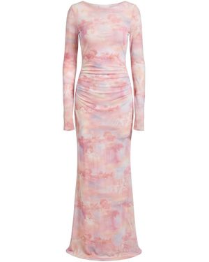 Alia Studio Lueur Maxi Mesh Dress - Pink