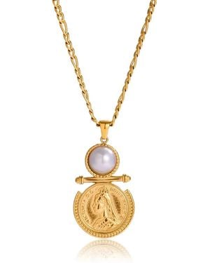 Olivia Le Athena Coin Pendant Necklace - Metallic
