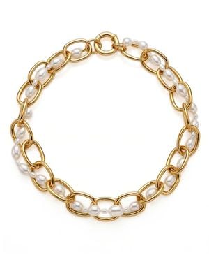 Jaredjamin Billie & Pearl Chain Necklace - Metallic