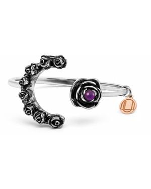 Unaloe Moon Rose Open Bracelet - White